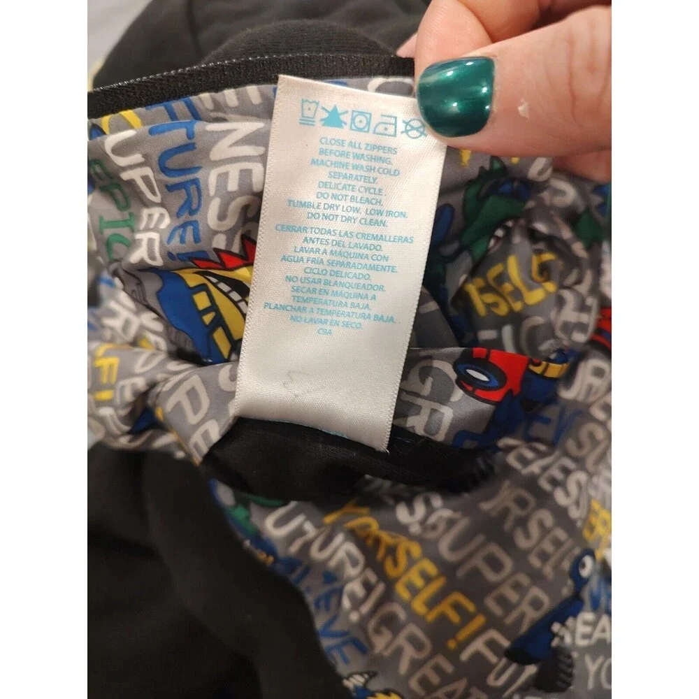 365 Kids From Garanimals Reversible Bomber Jacket-Size 6 Multi Colors Cars
